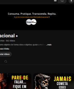 CANAL YOUTUBE DE MOTIVAÇÃO COM 248K INSCRITOS