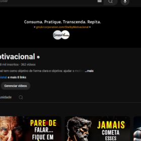 CANAL YOUTUBE DE MOTIVAÇÃO COM 248K INSCRITOS