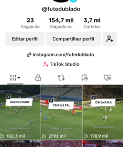 TIKTOK COM MAIS DE 150k DE SEGUIDORES SUPER ENGAJADOS!! Nicho Futebol