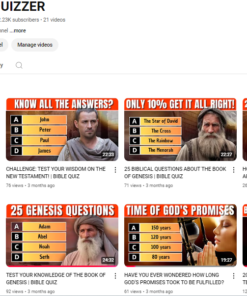 Canal Youtube Quiz Biblico - Inglês - 2200k