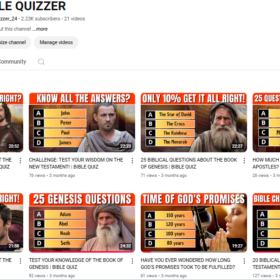 Canal Youtube Quiz Biblico - Inglês - 2200k
