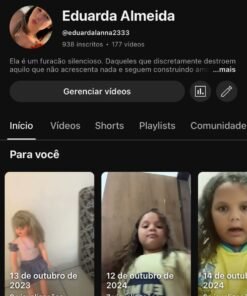 Canal Youtube Infantil com 930 Inscritos