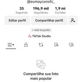 CONTA TIKTOK COM 196K (monetizada)