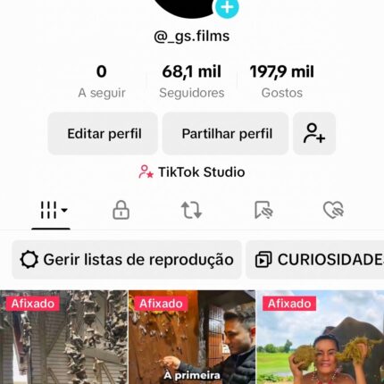 Conta TikTok 68k Monetizada