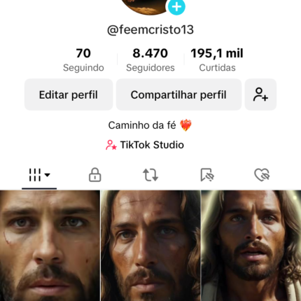 Conta do TikTok com 8k de seguidores