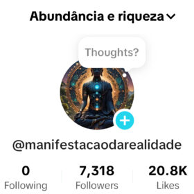 Conta de Tiktok 7,5k de Seguidores