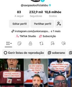 Tiktok São Paulo soberano 232mil Seguidores