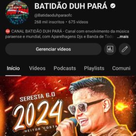 Canal de músicas Top com 268 Mil inscritos.