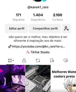 Conta tiktok 1404 de seguidores focada no free fire