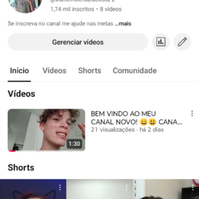 Canal de 1,74 mil inscritos Não monetizado A Venda!