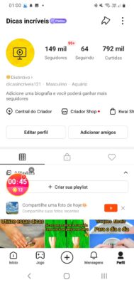 Conta Kwai PLATINA, e shop kwai ativado