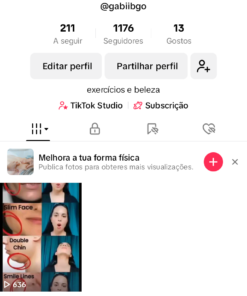 Conta Tiktok 1176 seguidores