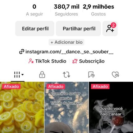 TikTok +380k Monetizado Dance se souber