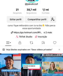 Vendo conta com 39 seguidores