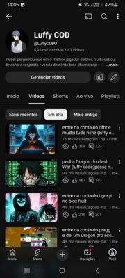 Conta de quase 6k de inscrito no YouTube /não monetizado público real conteúdo de games