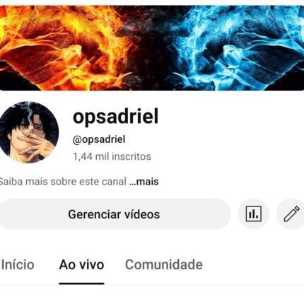 Canal YouTube 1440 Inscritos