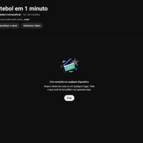 Canal YouTube com 13.135 inscritos