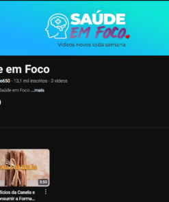 Canal YouTube de Saúde Não Monetizado com 13K de Inscritos