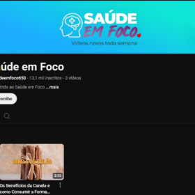 Canal YouTube de Saúde Não Monetizado com 13K de Inscritos