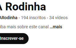 Canal YouTube 316 inscritos