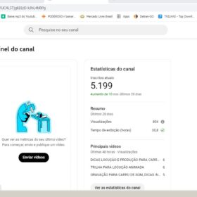 Canal do yutube parado, com mais de 5 mil inscritos, falta só organisar e atualisar dentro das diretrizes atual.