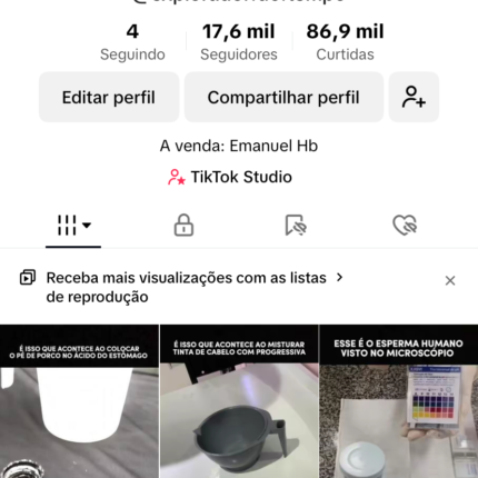 Conta TikTok 22k pronta pra monetizar