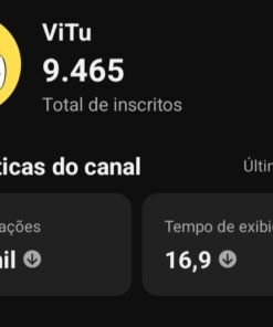 Canal no YouTube com 9.4k