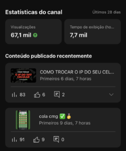 Canal Youtube com + de 1.000 Inscritos