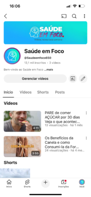 Canal YouTube de Saúde Não Monetizado com 13K de Inscritos - Imagem 3