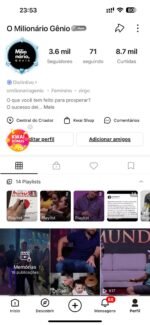 ✅ CONTA DE KWAI O MILIONARIO GENIO 3,6MIL SEGUIDOR 8,7MIL CURTIDAS