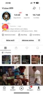 CONTA KWAI VISION 1,6MIL SEGUIDOR 14,7MIL CURTIDAS