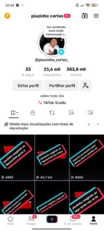 Conta dark tiktok 26k engajamento alto em média de 2 a 4 milhões de visualizações por semana para vender rápido, motivos precisando de dinheiro