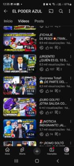 Canal Youtube 720 Inscritos El Poder Azul - Imagem 8