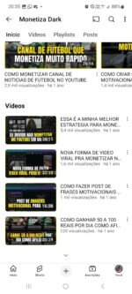 Canal Youtube Monetizado dark 1,2k - Imagem 2