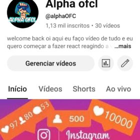 Canal YouTube 1200 Inscritos