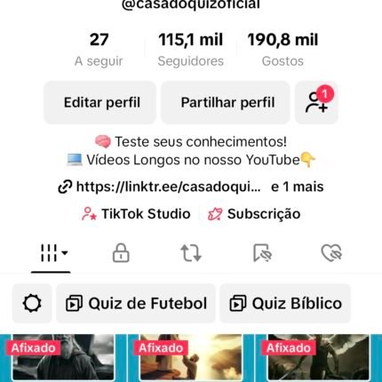 Tiktok Monetizado com 115 Mil Seguidores e YouTube para monetizar com 2 Mil Inscritos
