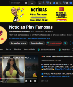 Canal Youtube 2k Notícias Play Famosas” PRONTO PARA MONETIZAR! 🔥