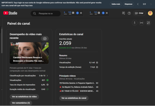 Canal Youtube 2k Notícias Play Famosas” PRONTO PARA MONETIZAR! 🔥 - Imagem 6