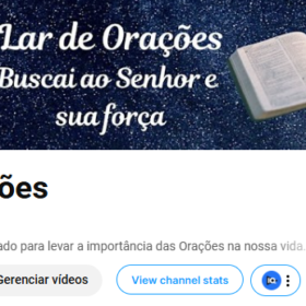 Canal do Youtube - Religião com 3200 Inscritos