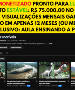Canal YouTube 100% MONETIZADO com 75K inscritos – CURIOSIDADES 🚀 ALTÍSSIMO POTENCIAL ✔️(COM GARANTIA DE 7 DIAS) ✔️+BÔNUS