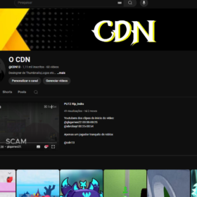 Canal YouTube com 1k inscritos