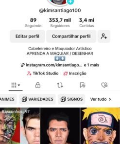 TIKTOK COM 353 MIL SEGUIDORES MONETIZADO , SEGMENTO INFANTO JUVENIL ( ARTE, DESENHO, MEMES, DANÇA)
