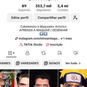 TIKTOK COM 353 MIL SEGUIDORES MONETIZADO , SEGMENTO INFANTO JUVENIL ( ARTE, DESENHO, MEMES, DANÇA)