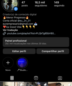 Conta de Instagram com 16 mil seguidores