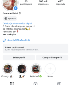 Instagram super engajado com 106 Mil Seguidores