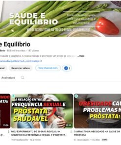 Canal YouTube Premium Saúde e Equilíbrio com 10 mil inscritos