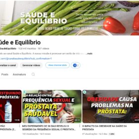 Canal YouTube Premium Saúde e Equilíbrio com 10 mil inscritos