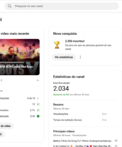 youtube para monetizar rapido, bem engajado • 2,03 mil inscritos