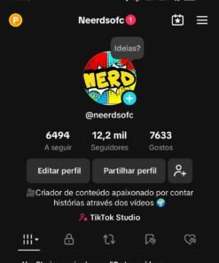 Tiktok página limpa sem bloqueio ou restrição só voltar a postar para pegar as visualizações e monetizar 12,2 mil Seguidores
