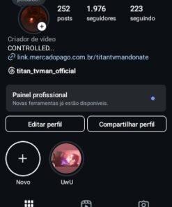 Conta de quase 2k de seguidores no Instagram